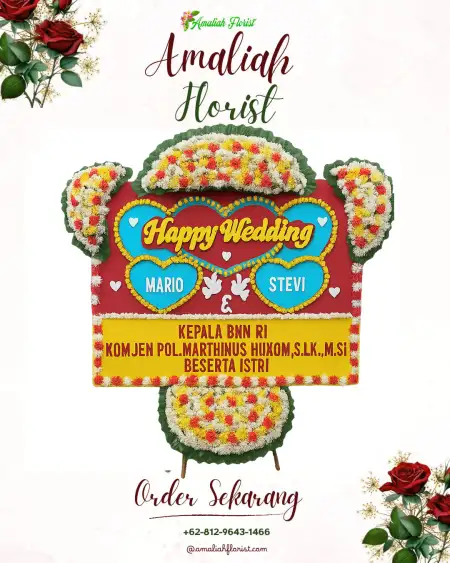 Papan Bunga Pernikahan Gebangharjo